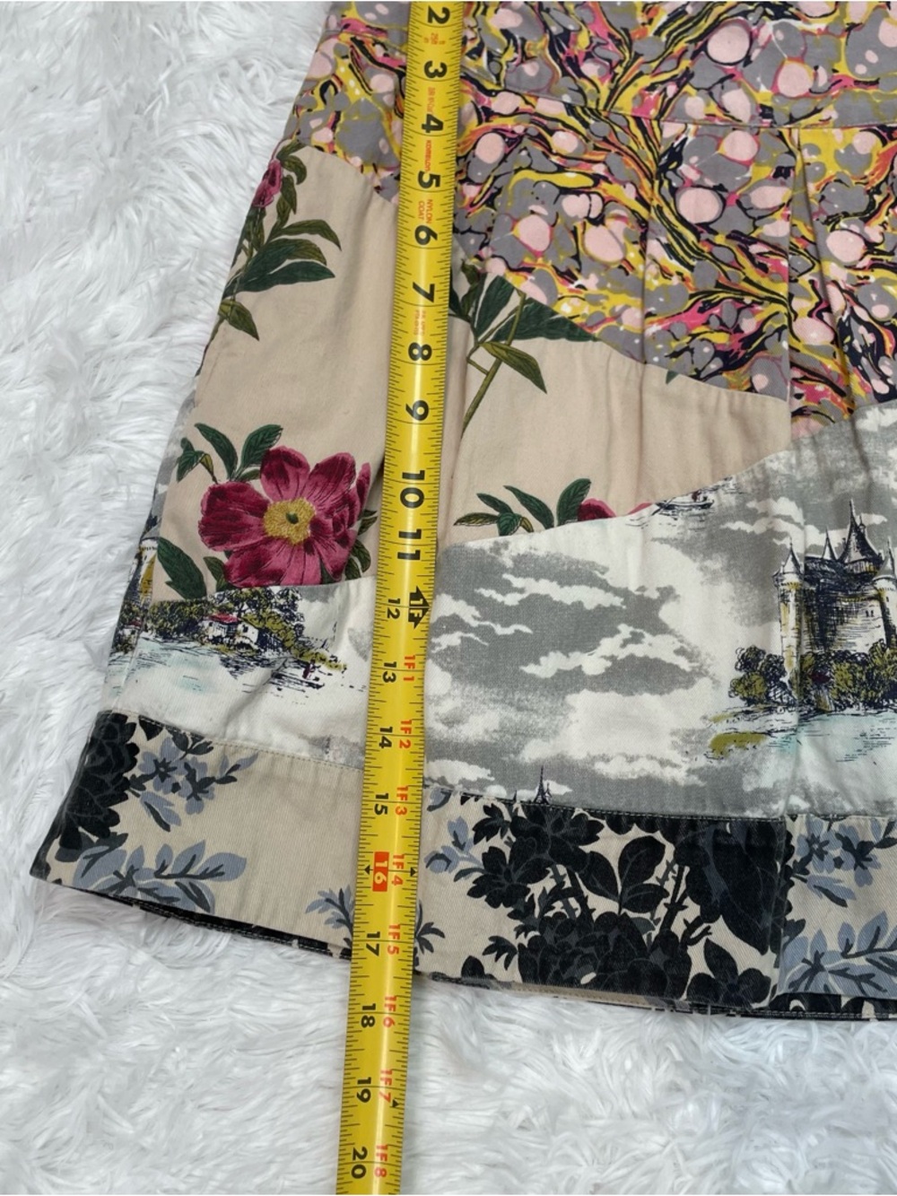 Anthropologie Leifnotes Mini Skirt Womens Size 12 Fortress Floral Pleated Short - Picture 11 of 11